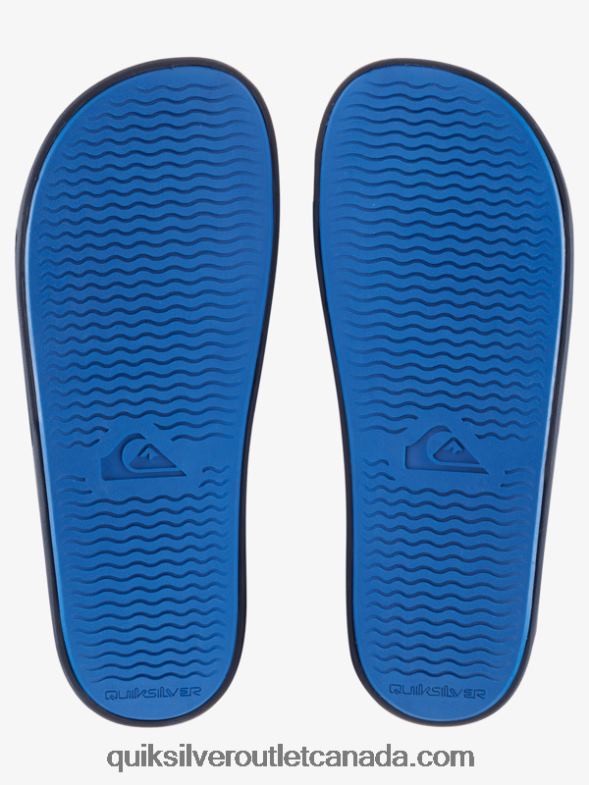 CA Quiksilver Men Rivi Wordmark Slide Slider Sandals blue 5 TX4R2684