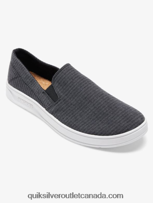 CA Quiksilver Men Harbor Wharf Slip-On Shoes black TX4R21288