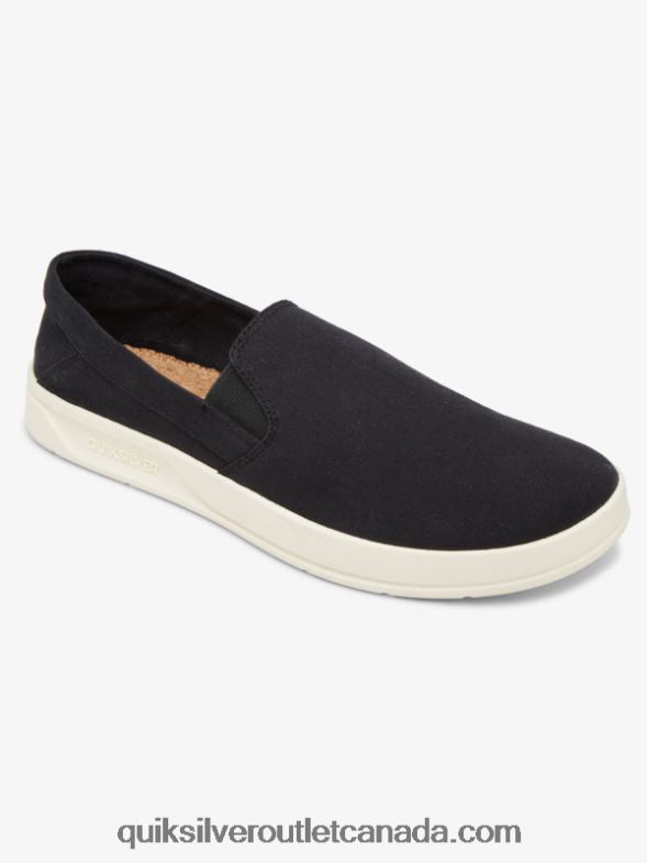 CA Quiksilver Men Harbor Wharf Slip-On Shoes black/white TX4R21290