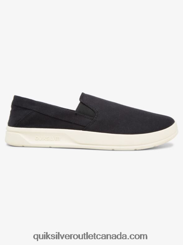 CA Quiksilver Men Harbor Wharf Slip-On Shoes black/white TX4R21290