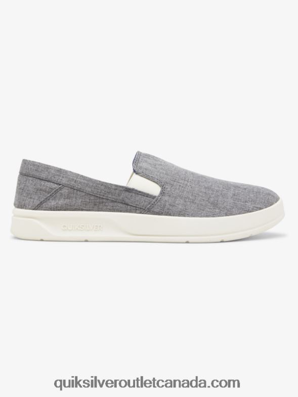 CA Quiksilver Men Harbor Wharf Slip-On Shoes grey/white TX4R21291