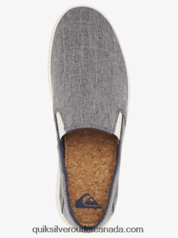 CA Quiksilver Men Harbor Wharf Slip-On Shoes grey/white TX4R21291